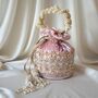 Ruby Sweet Pink Velvet Potli Bag, thumbnail 4 of 7