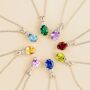 Blue Sapphire Pendant Necklace In Sterling Silver And 18k Gold Vermeil, thumbnail 4 of 12