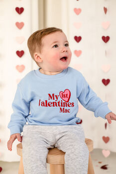 'Cutest Valentine' Personalised Embroidered Sweatshirt Jumper, 6 of 7