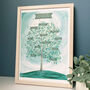 Green Family Tree Print To Finish At Home, thumbnail 6 of 6