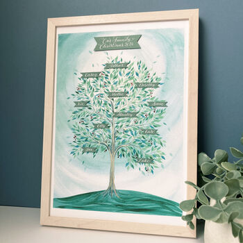 Green Family Tree Print To Finish At Home, 6 of 6