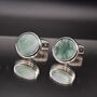 Cufflinks Jade Color Luxury Gift, thumbnail 1 of 5