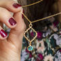 Moroccan Inspired Necklace With Birthstone Detail, thumbnail 1 of 10