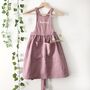 Personalised Kids Apron 100% Linen Pinafore Apron, thumbnail 1 of 6