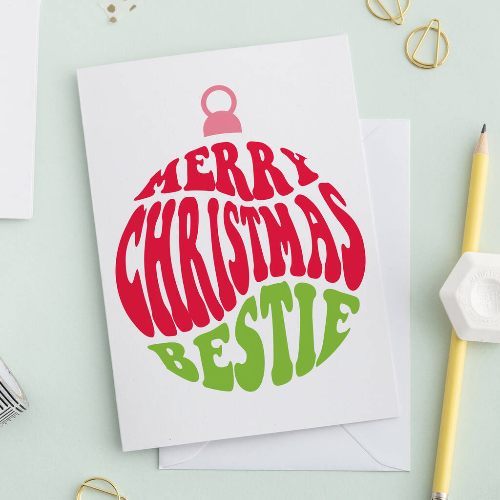 Merry Christmas Bestie Card