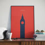 Big Ben London Contemporary Landmark Print, thumbnail 3 of 4