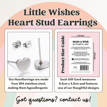 Double Heart Stud Earrings Gift, 2 of 3