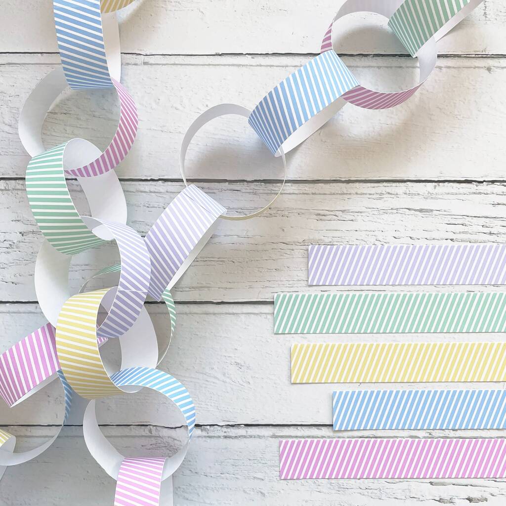 pastel-stripe-paper-chain-kit-by-altered-chic-notonthehighstreet