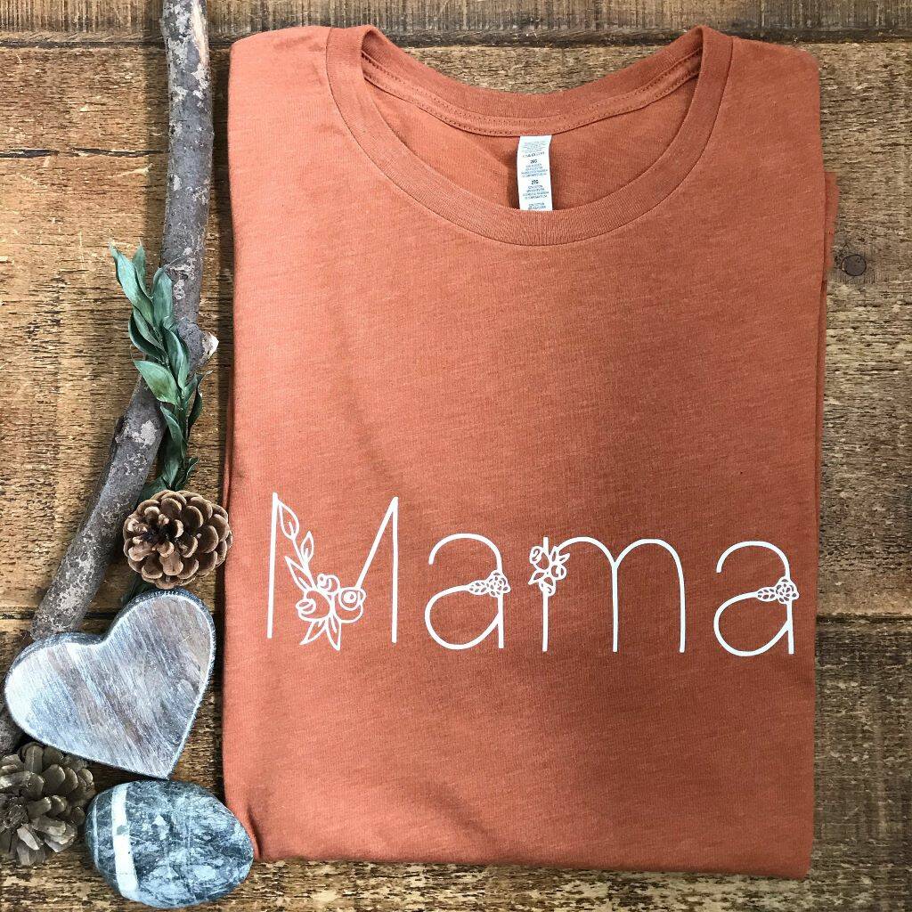 'Mama' Floral Adults T Shirt, 1 of 3