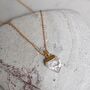 Herkimer Diamond Pendant Necklace, Gold, thumbnail 1 of 6