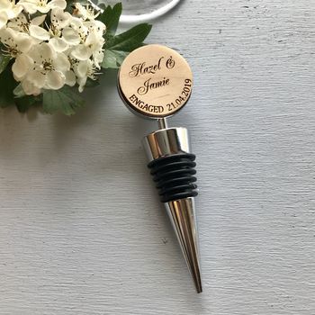 Personalised Engagement Wine Bottle Stopper, 4 of 6