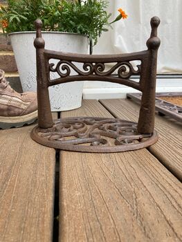 Cast Iron Boot Jack Welly Scraper Outdoor Shoe Cleaner, 8 of 8