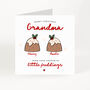 Personalised Christmas Card For Grandma Little Pudding Design, thumbnail 2 of 7