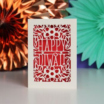 Happy Diwali Paper Cut Card, 6 of 9