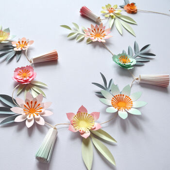Diy Paper Flower Garland Craft Kit, 3 of 6
