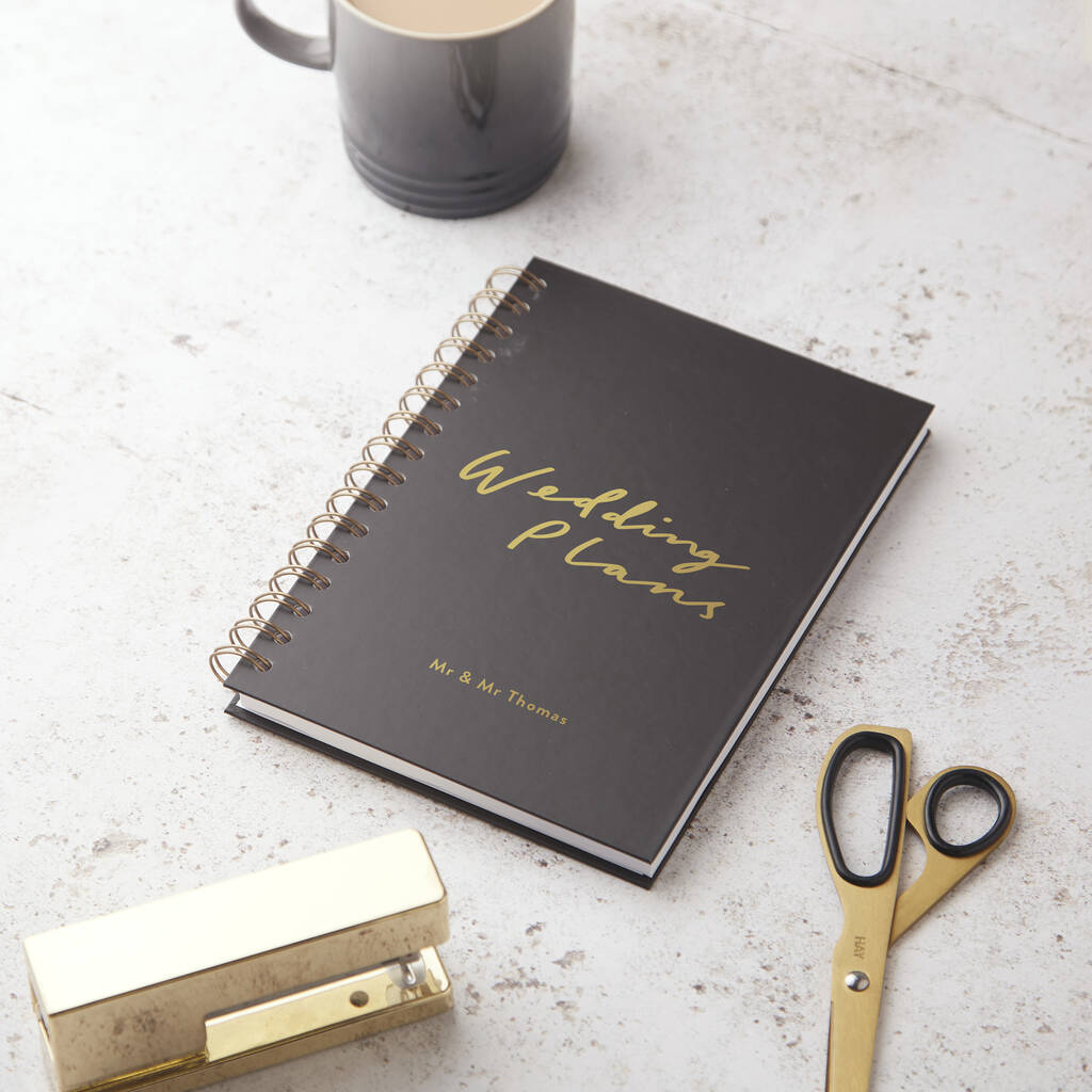 Wedding Plans Hardback Personalised Notebook By Old English Company