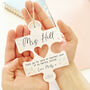 Personalised Teacher Hanging Jigsaw Piece Decoration, thumbnail 2 of 2