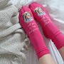 Personalised Be My Bridesmaid Pink Socks, thumbnail 1 of 2