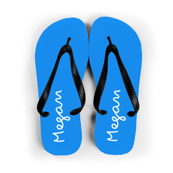 Personalised Blue Summer Style Flip Flops, 6 of 6