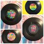 Custom Set Of Two Vinyl Record Drinks Coasters, thumbnail 1 of 12