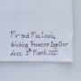 Personalised 'Drinking Prosecco Together' Tea Towel, thumbnail 4 of 4