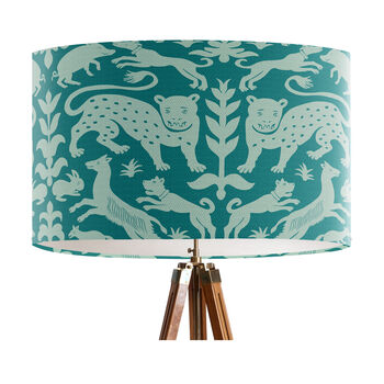 Beasts Turquoise Lampshade, 3 of 4