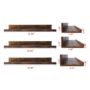 Set Of Three Brown Mounted Ledge Floating Shelf, thumbnail 9 of 9