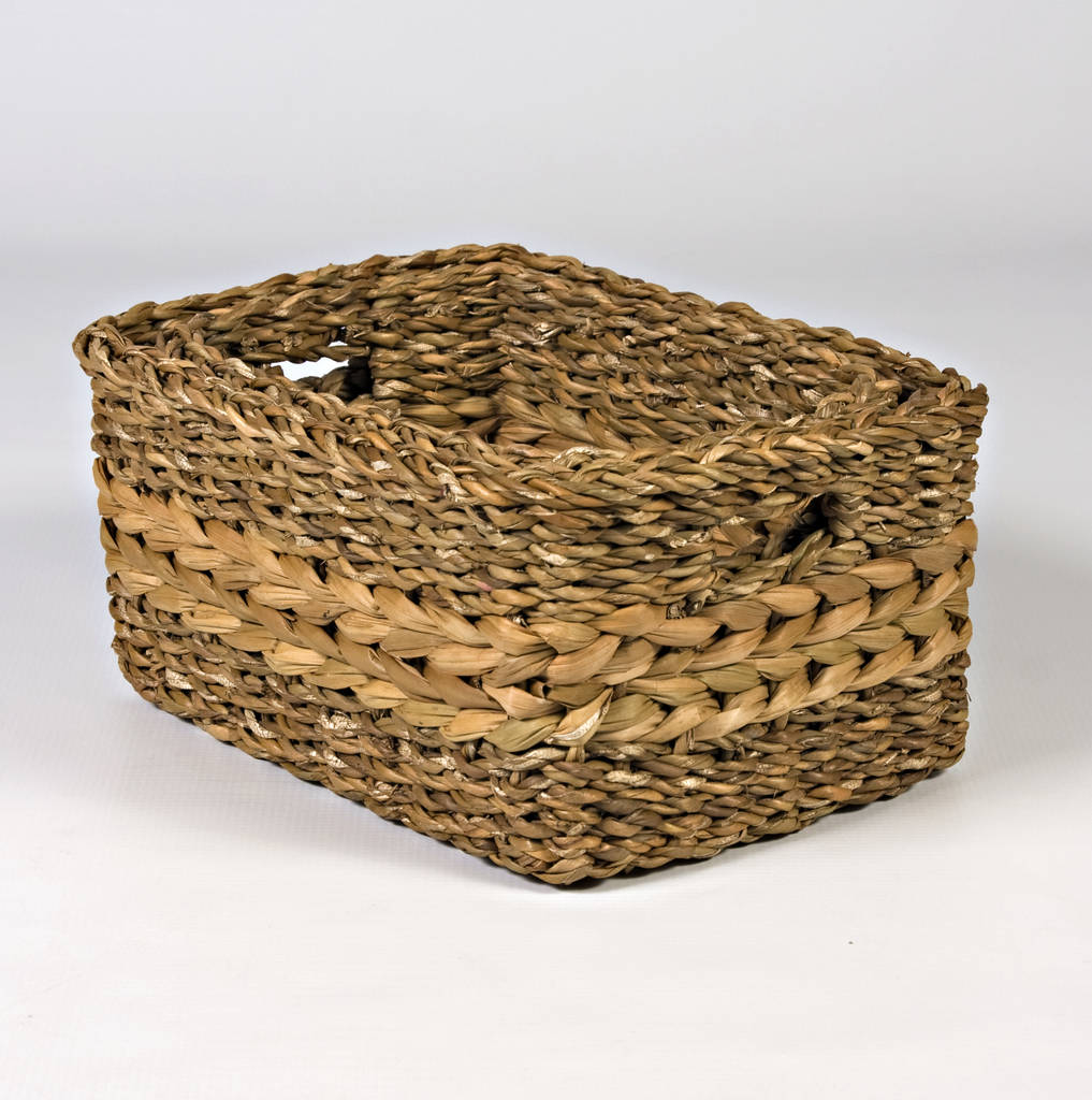 Water Hyacinth Shelf Baskets Set Two Hg4/Two By Chairworks ...