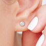 Classic Sterling Silver White Freshwater Pearl Stud Earrings, thumbnail 2 of 8