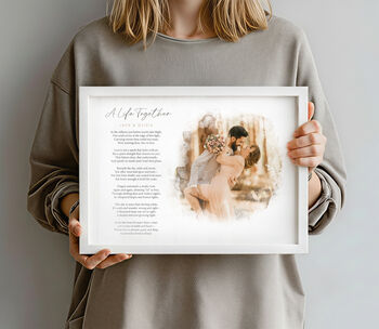 Personalised Wedding Vows Photo Poem Print, 7 of 12