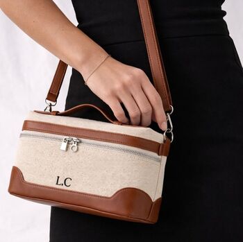 Personalised Lily Canvas And Faux Leather Cross Body, 2 of 6