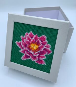 Waterlily Stitch Your Own Box Tapestry Kit, 5 of 7
