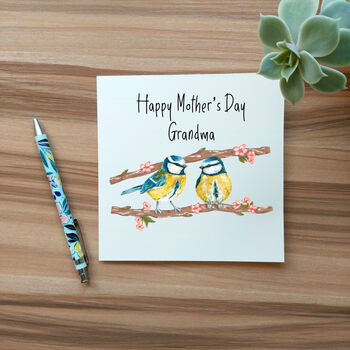 Personalised Blue Tit Mother's Day Card, 2 of 6