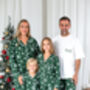 Family Christmas Green Snowflake Personalised Pyjamas, thumbnail 2 of 12