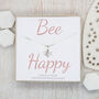Sterling Silver Bee Necklace – Bee Happy, thumbnail 1 of 4