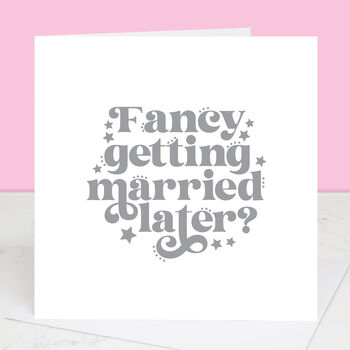 Fancy Getting Married Later Retro Wedding Day Card, 4 of 7