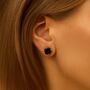 Black Swarovski Crystal Stud Earrings, thumbnail 5 of 6