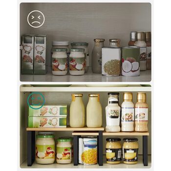 Set Of Four Kitchen Racks Organisers Storage Shelves, 5 of 11