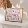 Personalised Travel Adventures Map Print, thumbnail 8 of 9
