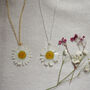 Daisy Flower Sterling Silver Or 24ct Gold Necklace, thumbnail 2 of 8