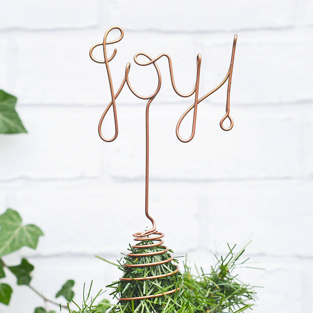 joy! wire christmas tree topper by the letter loft