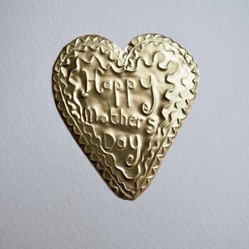 Personalised Gold Foil Heart Mum Birthday Card, 3 of 3