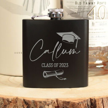 Personalised Graduation Gift Hip Flask, 2 of 8