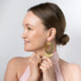 Brass Big Round Earrings, thumbnail 3 of 3