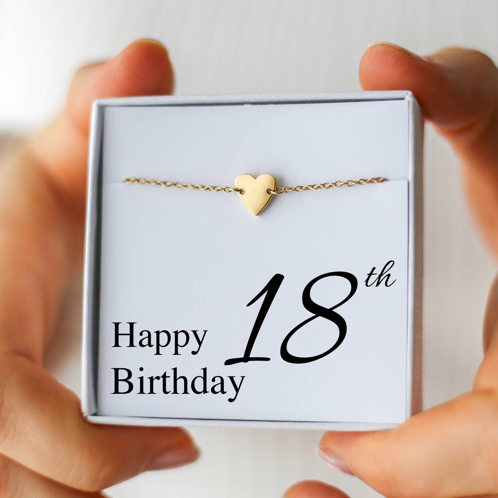 18th Birthday Gift For Her, Minimalist Heart Bracelet, 1 of 7