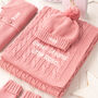 Personalised Blush Pink Luxury Cotton Baby Blanket, thumbnail 1 of 12