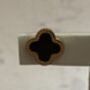 Black Clover Stud Earrings, thumbnail 5 of 6