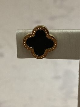 Black Clover Stud Earrings, 5 of 6