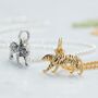 Tiger Charm Necklace, Sterling Silver Or Gold Plated, thumbnail 1 of 10