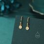 Tiny Hammered Disks Dangle Drop Earrings, thumbnail 3 of 10